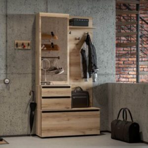 Вешалка Берген с зеркалом серия 3